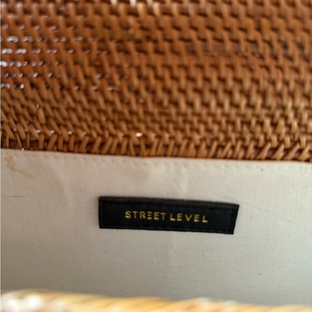 Street Level Rattan Box Crossbody Bag - Picture 6 of 12